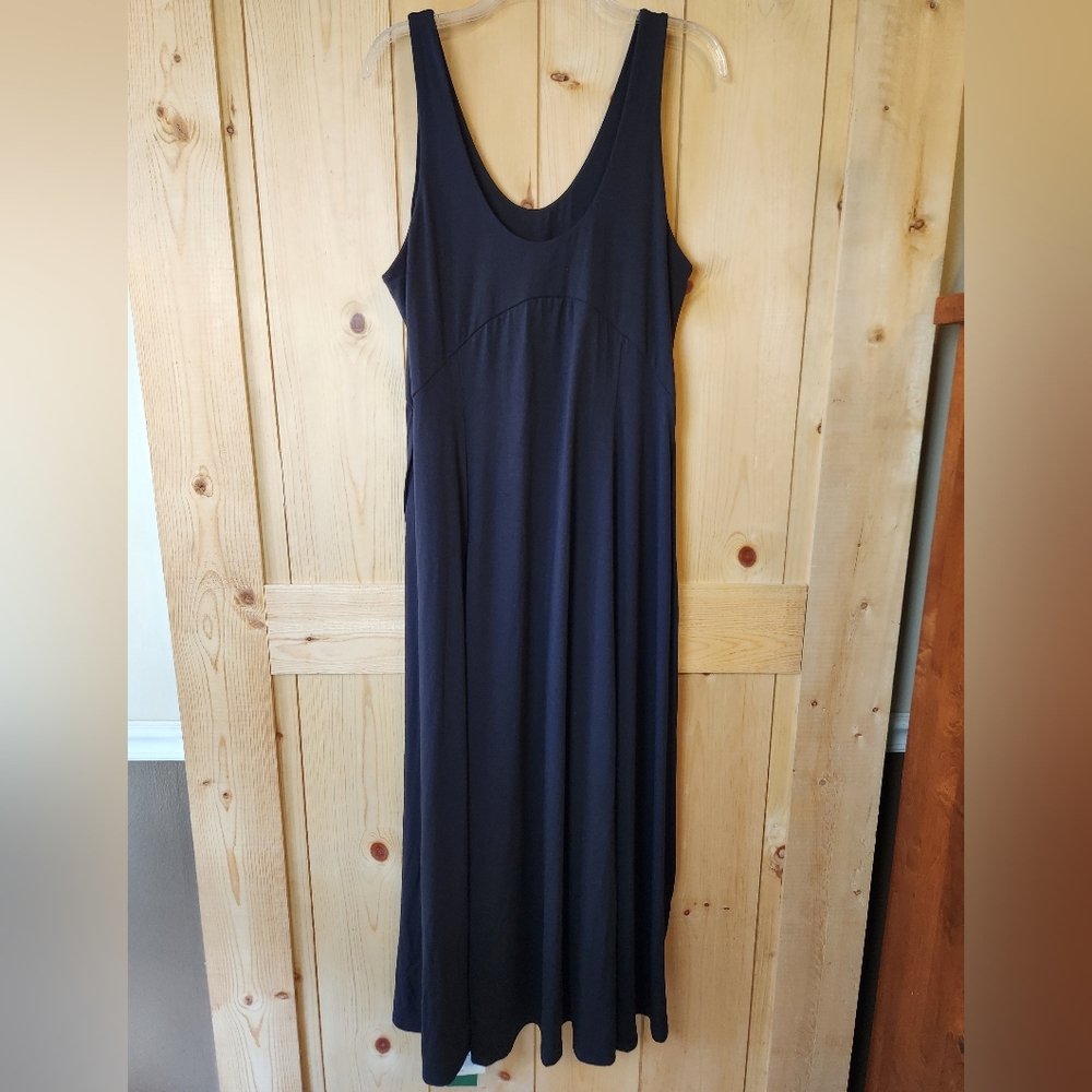 Halara Black U-Neck Backless Split Flowy Maxi Cas… - image 5